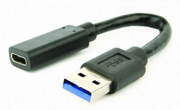 Gembird A-USB3-AMCF-01 USB 3.1 AM to Type-C female adapter cable, 10 cm, black IT KOMPONENTE I PERIFERIJA