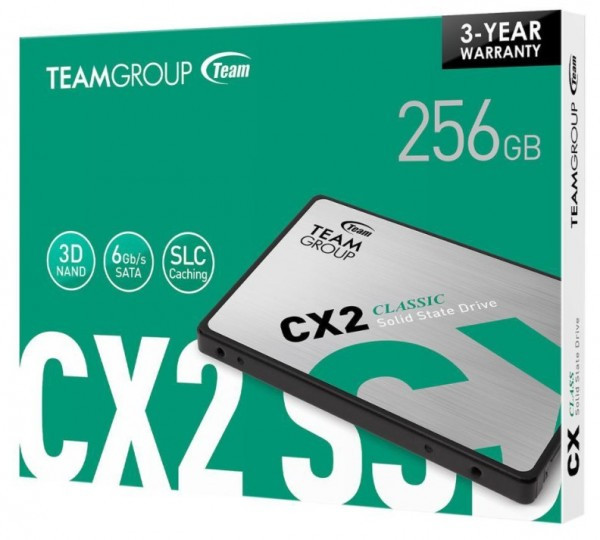 TeamGroup 2.5\'' 256GB SSD SATA3 CX2 7mm 520/430 MB/s T253X6256G0C101 IT KOMPONENTE I PERIFERIJA
