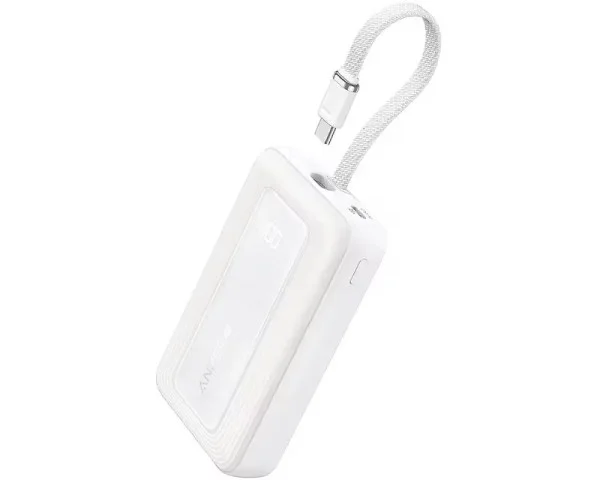 ANKER 20000mAh, 30W, sa ugrađenim USB-C kablom, Power Bank beli  MOBILNI TELEFONI I TABLETI