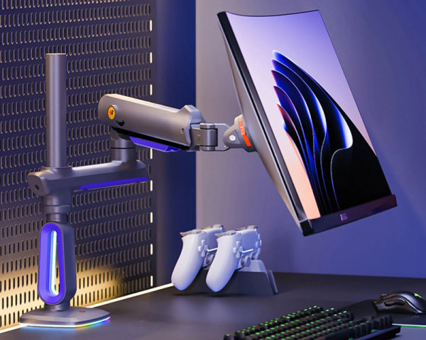 NORTH BAYOU G80 Gaming stoni nosač za monitor mat crni  MONITORI