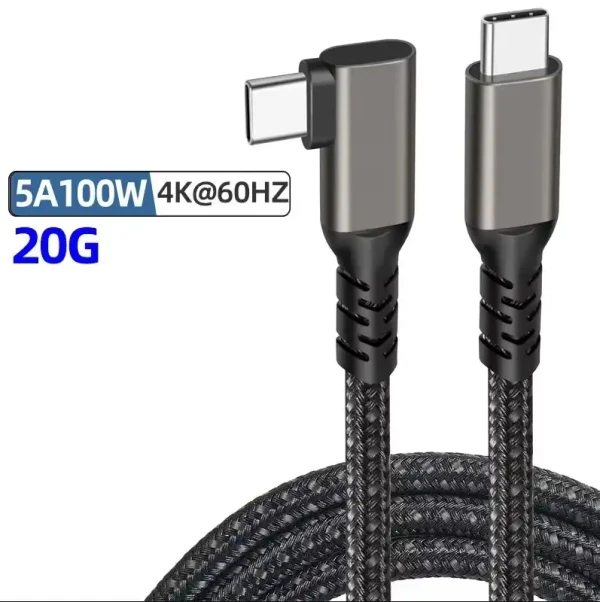 KT-USBC070 USB-C 3.2 Kabl ugaoni 4k 60Hz 100W 2m MOBILNI TELEFONI I TABLETI
