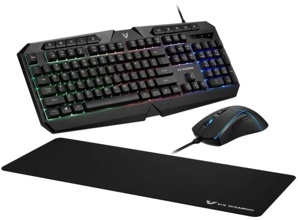 VolkanoX Tastatura + miš + podloga USB VX Helios VX-148-BK US crna IT KOMPONENTE I PERIFERIJA