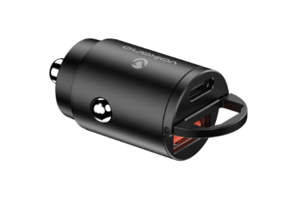 Volkano USB auto punjač Obscurix Series VK-8007-BK 30W USB-A + USB-C POKUĆSTVO