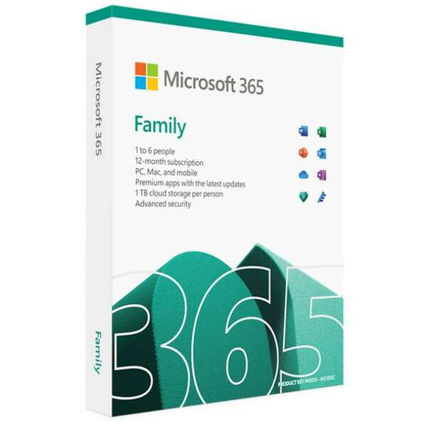 Microsoft Licenca Retail Microsoft 365 Family FY25H2 English 6 korisnika 1 godina (EP2-32329)  IT KOMPONENTE I PERIFERIJA