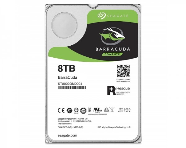 SEAGATE 8TB 3.5'' SATA III 256MB 5.400rpm ST8000DM004 Barracuda Guardian HDD IT KOMPONENTE I PERIFERIJA