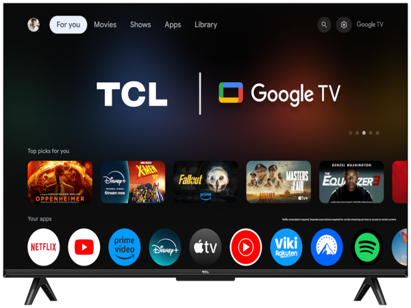 TCL Televizor 43V6C LED 43'' 4K UHD 60Hz Google TV crna TV, AUDIO,VIDEO