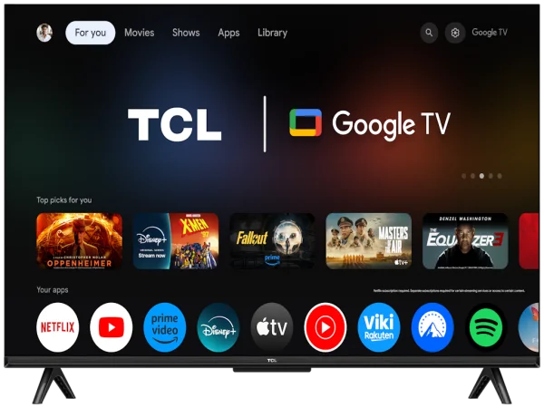 TCL Televizor 43V6C LED 43'' 4K UHD 60Hz Google TV crna TV, AUDIO,VIDEO