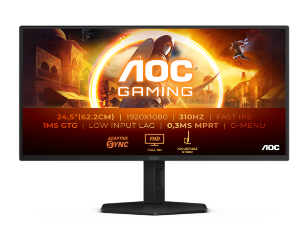AOC Monitor 25G4SXU 24.5'' IPS 1920X1080 310Hz 0.3ms (25G4SXU)  MONITORI