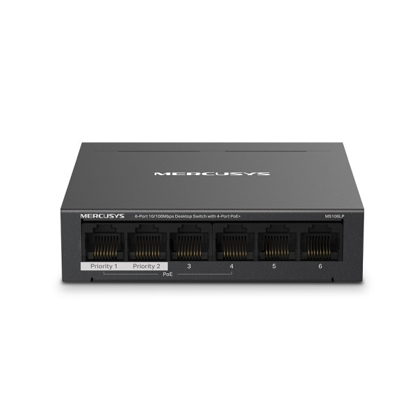 MERCUSYS MS106LP(UN) 6-Port 10100Mbps Desktop Switch with 4-Port PoE+  IT KOMPONENTE I PERIFERIJA