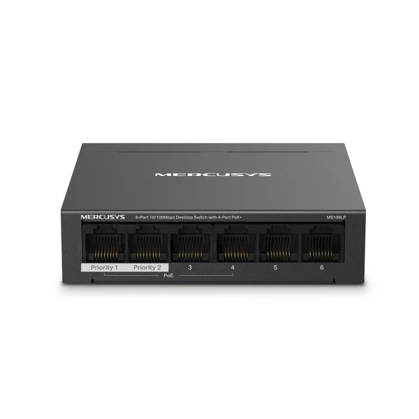 MERCUSYS MS106LP(UN) 6-Port 10100Mbps Desktop Switch with 4-Port PoE+  IT KOMPONENTE I PERIFERIJA