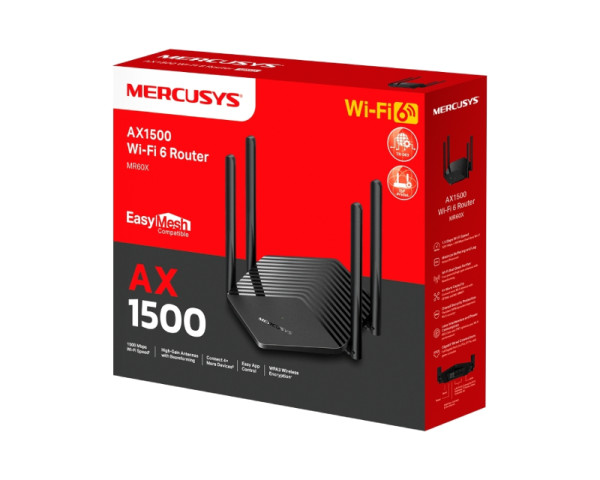 MERCUSYS MR60X(EU) AX1500 Wi-Fi 6 Router  IT KOMPONENTE I PERIFERIJA