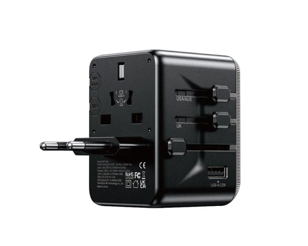 WEKOME WP-U69 Univerzalni Strujni GaN punjač, 5-porta USB (3.0 i 4 x 3.1 tipC-EUUKAUUSJAP) 35W, crni  MOBILNI TELEFONI I TABLETI