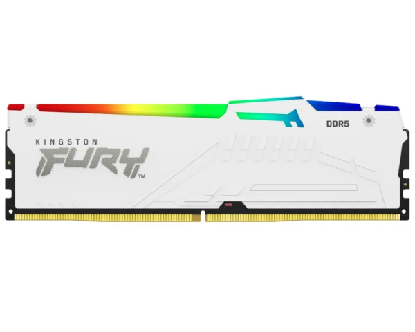 KINGSTON DIMM DDR5 16GB 6800MTs KF568C34BWEA-16 FURY Beast White RGB EXPO  IT KOMPONENTE I PERIFERIJA