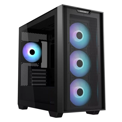 Asus Kućište A21 PLUS TG ARGB Micro-ATX Mini-ITX bez napajanja crna (90DC00H0-B19010)  IT KOMPONENTE I PERIFERIJA