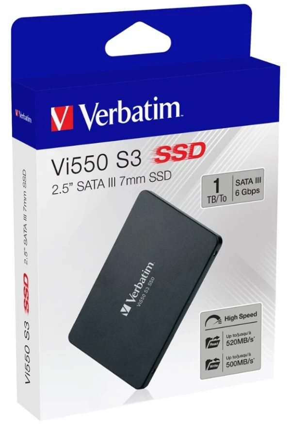 Verbatim SSD 2.5'' SATA Vi550 S3 1TB 520MBs 500MBs IT KOMPONENTE I PERIFERIJA