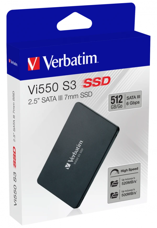 Verbatim SSD 2.5'' SATA Vi550 S3 512GB 520MBs 500MBs IT KOMPONENTE I PERIFERIJA