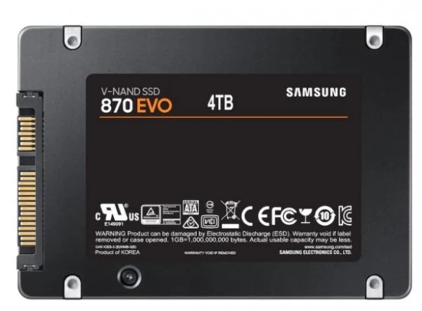 Samsung SSD 2.5'' SATA 4TB 870 EVO 560530MBs, MZ-77E4T0BEU IT KOMPONENTE I PERIFERIJA