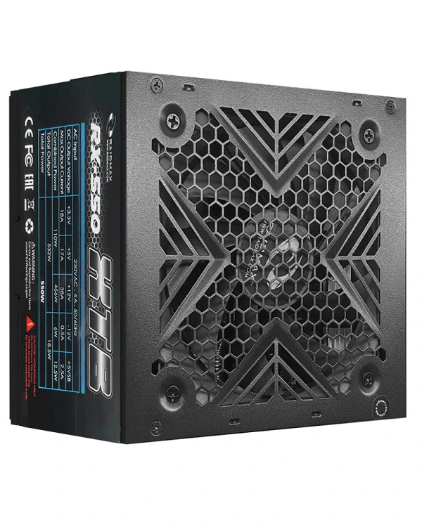 Raidmax Napajanje 550W RX-550XT(B) Full Black 120mm TC Fan Retail Pack IT KOMPONENTE I PERIFERIJA