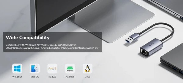 Cudy UE10A USB 3.0 to Fast Ethernet LAN adapter 10/100/1000 ( mrezna kartica) IT KOMPONENTE I PERIFERIJA