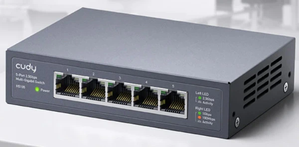 Cudy HS105 5-Port 2.5G Unmanaged Metal Switch za NAS zahteve koji zahtevaju intenzivnu propusnost IT KOMPONENTE I PERIFERIJA