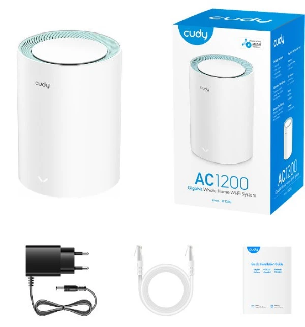 Cudy SET * WR300 N300 Wi-Fi Router + M1300 1-pack AC1200 MESH (3999) IT KOMPONENTE I PERIFERIJA