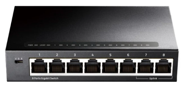 Cudy GS108 metalni 8-Port Gbit desktop Switch, 8x RJ45 10/100/1000 (Alt.1008D) IT KOMPONENTE I PERIFERIJA