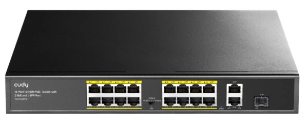 Cudy FS1018PS1 16-Port 10/100M PoE+ Switch, 1Gbit Uplink + 1Gbit Combo SFP Port, 200W( PFS4218-16ET- IT KOMPONENTE I PERIFERIJA