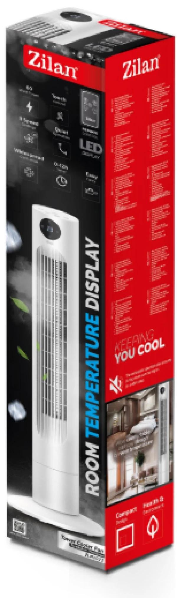 Zilan ZLN1023 Ventilator stubni, daljinski upravljač, oscilacija 60°, 60W GREJANJE I KLIMATIZACIJA