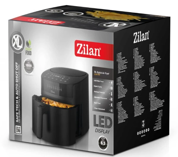 Zilan ZLN7999 Friteza na vruć vazduh 1800W, XL zapremina posude 6L KUĆNI APARATI
