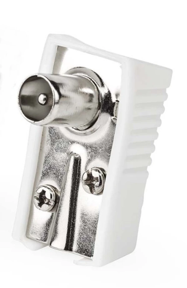 Nedis CSGB40900WT, IEC (koaksijalni) konektor,Ugaoni,Muški,75 oma,Preenik kabl. ulaza: 7,0 mm,Beli,1kom IT KOMPONENTE I PERIFERIJA