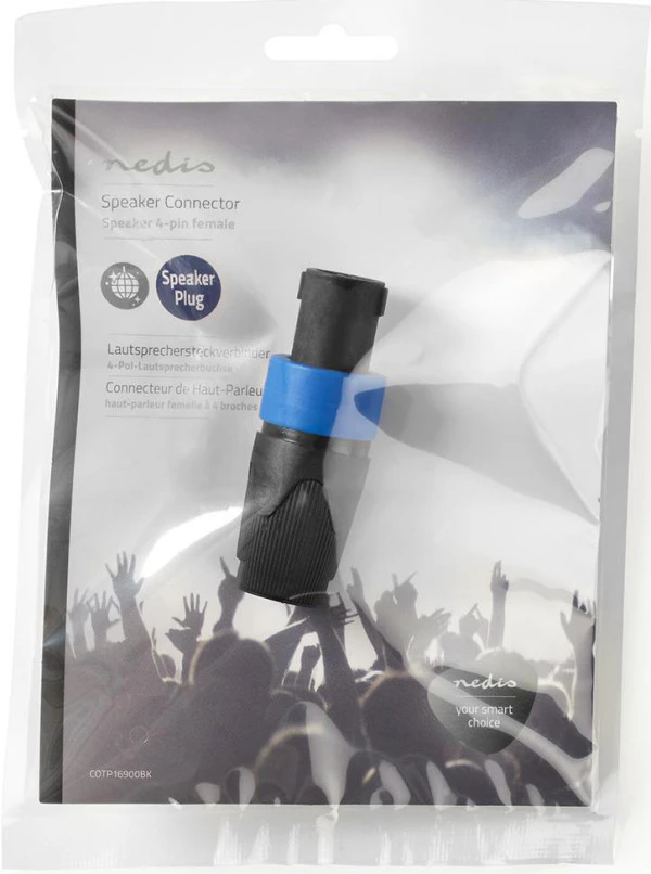 Nedis COTP16900BK, Konektor za zvučnik,Ravni,Muški,Nikl,Lemljeni, Preenik kab. ulaza: 8,0 mm,Crni,1kom IT KOMPONENTE I PERIFERIJA