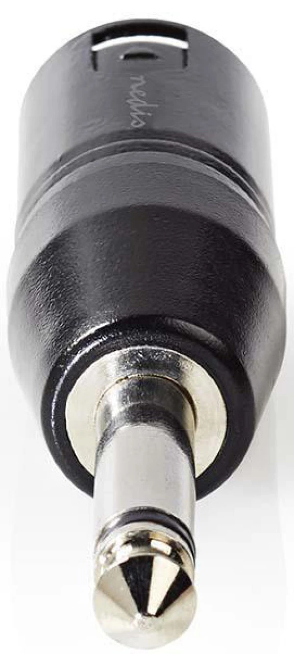 Nedis COTP15942BK, XLR adapter, XLR 3-pinski muški, 6,35 mm muški, Niklovani, Pravi, Metalni, Crni, 1 kom IT KOMPONENTE I PERIFERIJA
