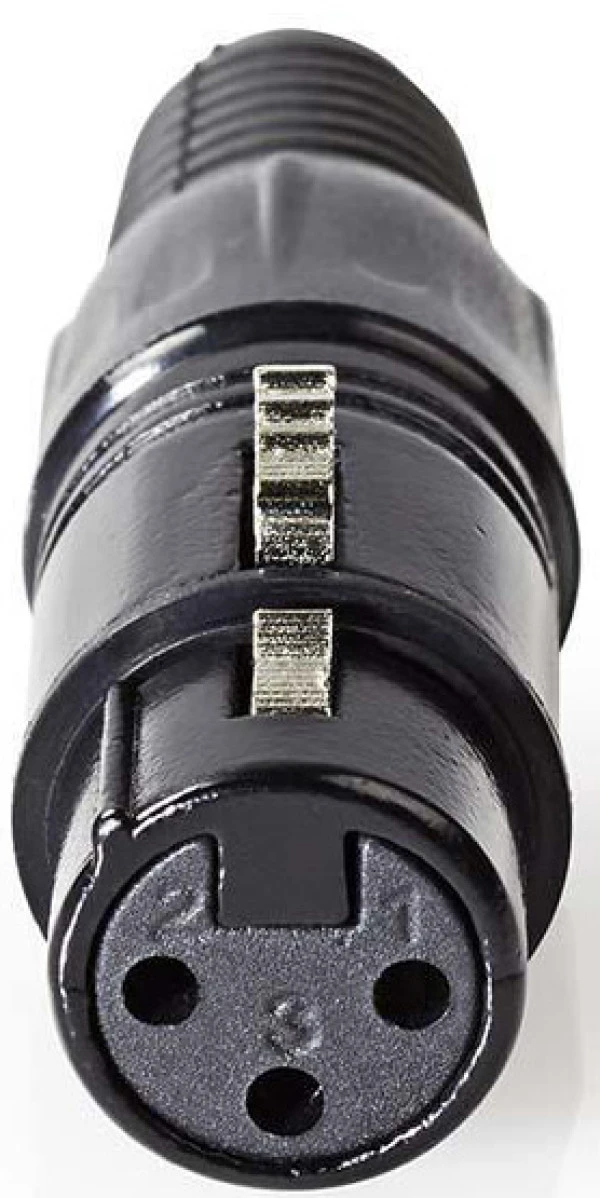 Nedis COTP15902BK, XLR konektor, Ravni, Ženski,Niklovani, Lemljenje,Preenik kab. ulaza: 5,0 mm, Crni,1kom IT KOMPONENTE I PERIFERIJA
