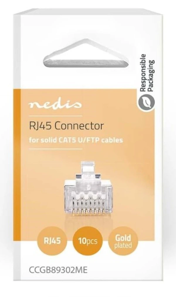 Nedis CCGB89302ME, RJ45 konektor, Muški, STP U/FTP CAT5, (cena za komad pakovanje 10 kom) IT KOMPONENTE I PERIFERIJA