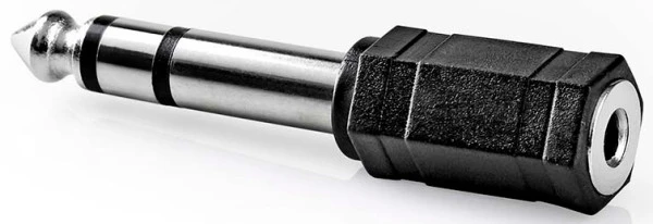 Nedis CAGB23930BK, Stereo audio adapter, 6,35 mm muški, 3,5 mm ženski, Niklovani, ABS, Crni IT KOMPONENTE I PERIFERIJA