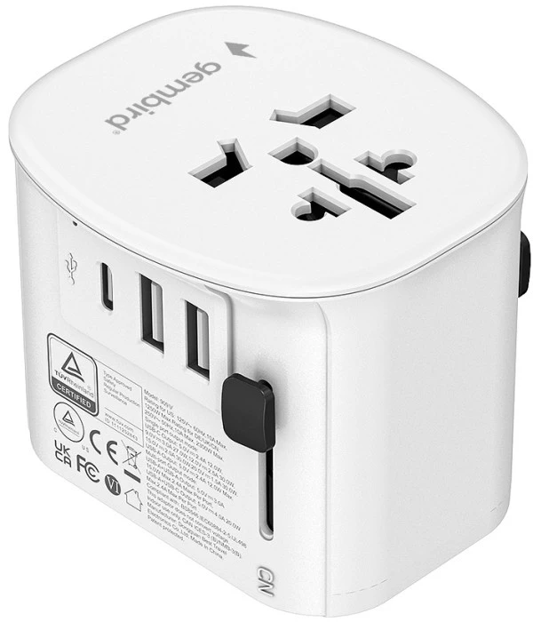 Travel adapter TPA-EU2A1C15-01-W Gembird Univerzalni, sa uzemljenjem 15W IT KOMPONENTE I PERIFERIJA