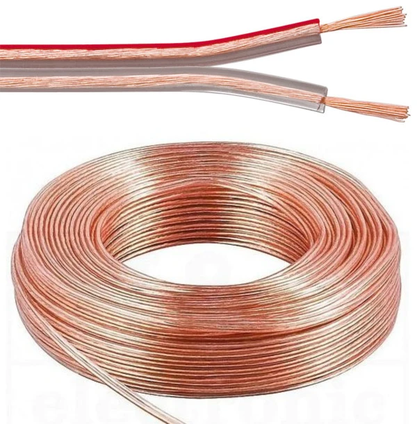 Gembird KABL-AUDIO-2X1.50/TP Kabl za zvucnike, mikrofon, napajanje, 2x1.5mm Transparentni 100m IT KOMPONENTE I PERIFERIJA