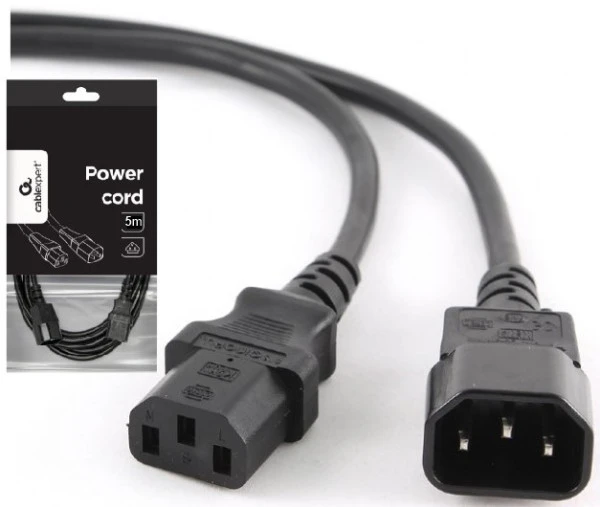 Gembird PC-189-VDE-5M Kabl za napajanje (C13 na C14) UPS, VDE odobren, 5m IT KOMPONENTE I PERIFERIJA