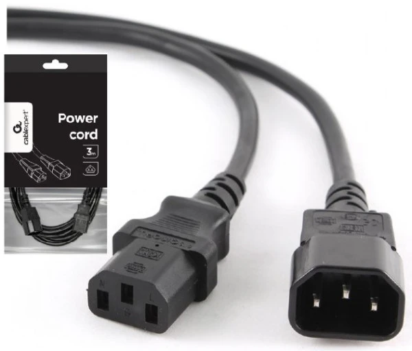 Gembird PC-189-VDE-3M Kabl za napajanje (C13 na C14) UPS, VDE odobren, 3m IT KOMPONENTE I PERIFERIJA