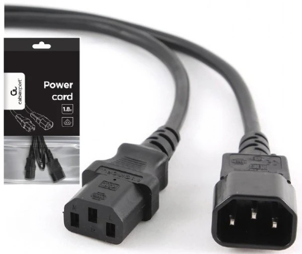 Gembird PC-189-VDE Kabl za napajanje (C13 na C14) UPS, VDE odobren, 1,8m IT KOMPONENTE I PERIFERIJA