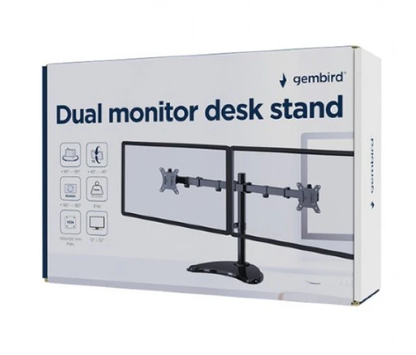 Gembird MS-D2ST-02 Duplo Stono postolje za monitor (rotiranje, naginjanje, okretanje), 13-32 max.8KG IT KOMPONENTE I PERIFERIJA