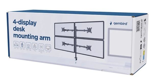 Gembird MA-D4-01 Podesivi stoni drzac za monitor sa cetri ruke,tilt,rotacija,okretanje,13-32 max10kg IT KOMPONENTE I PERIFERIJA