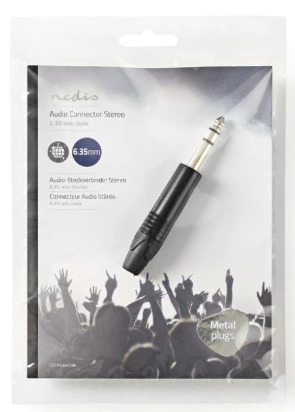 Nedis COTP23901BK 6.35 mm Connector diameter 6mm, Black IT KOMPONENTE I PERIFERIJA