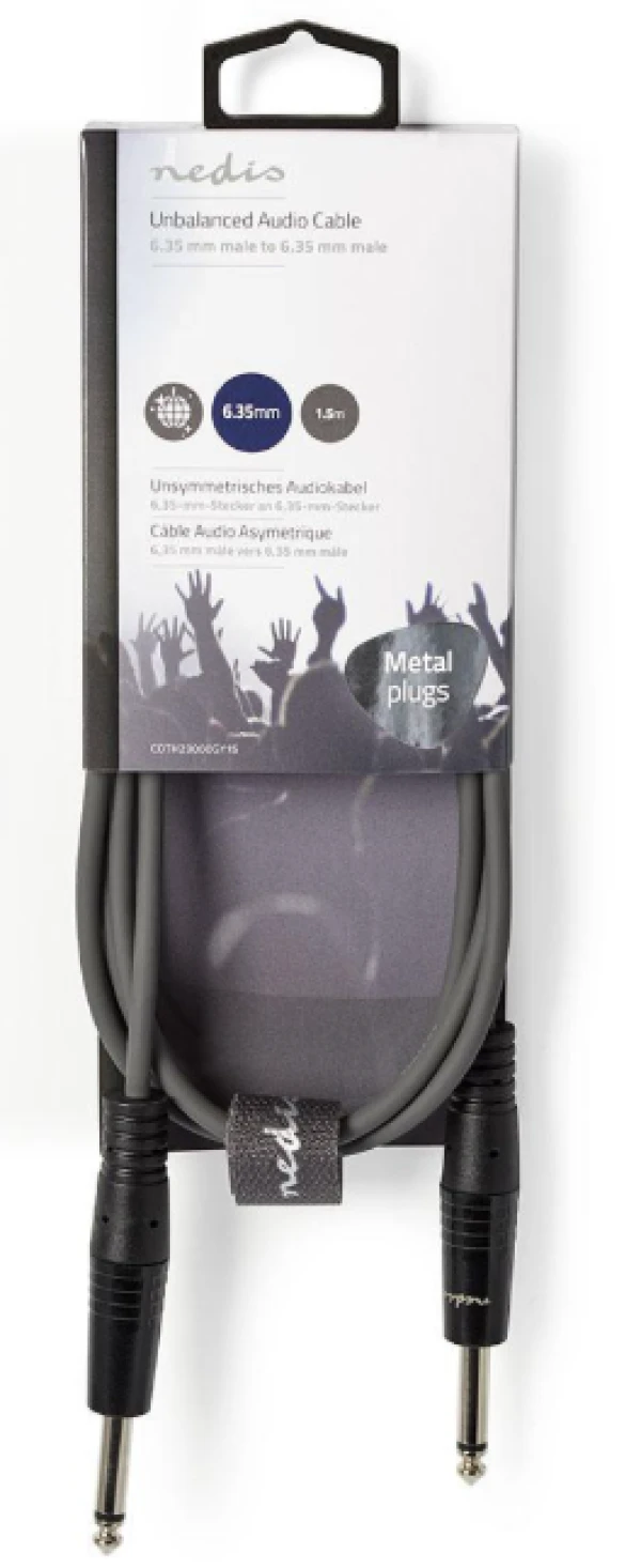 Nedis COTH23000GY15 Mono audio kabl, 6.35 mm Muski na 6.35 mm Muski, Nickel Plated, 1.50 m, Okrugli, PVC IT KOMPONENTE I PERIFERIJA
