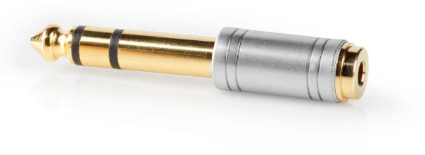 Nedis CAGC23930ME Stereo Audio Adapter, 6.35 mm Muski, 3.5 mm Zenski, Gold Plated, Metal, Siva IT KOMPONENTE I PERIFERIJA