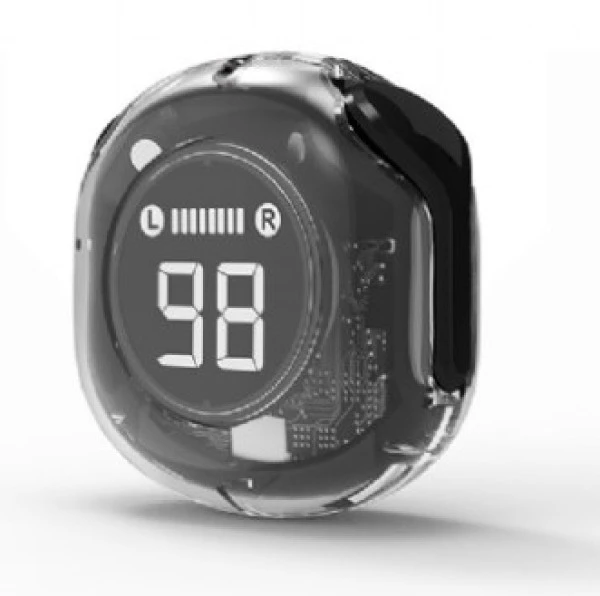 Gembird TWST-01-BK bluetooth V5.4 slusalice, TWS, LCD, Transparent, black IT KOMPONENTE I PERIFERIJA