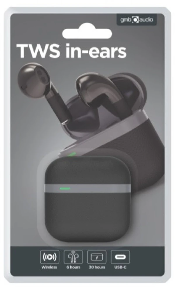 Gembird TWS-02-BK bluetooth V5.0 slusalice, TWS, black/spacegrey IT KOMPONENTE I PERIFERIJA