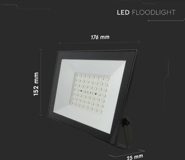 LED REFLEKTOR 50W SMD 6500K 176*152*25mm POKUĆSTVO