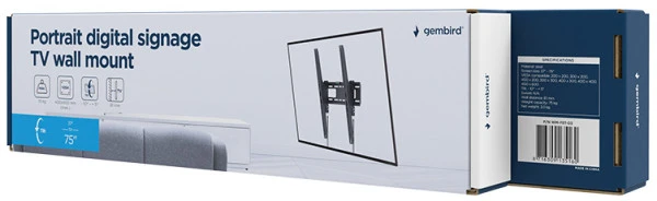 Gembird WM-75T-03 fiksni nosac VESA max 40x60cm 37-75 max.75kg TV, AUDIO,VIDEO