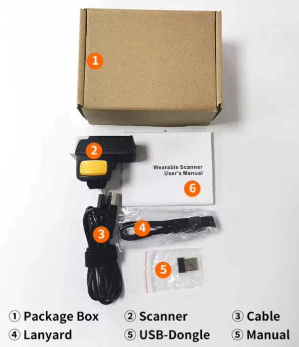 Gembird POS-BSH500 GMB 2d/OCR CMOS Warehouse Finger barcode scanner, 600mAh, 1MP, BT/WiFi ŠTAMPAČI I SKENERI
